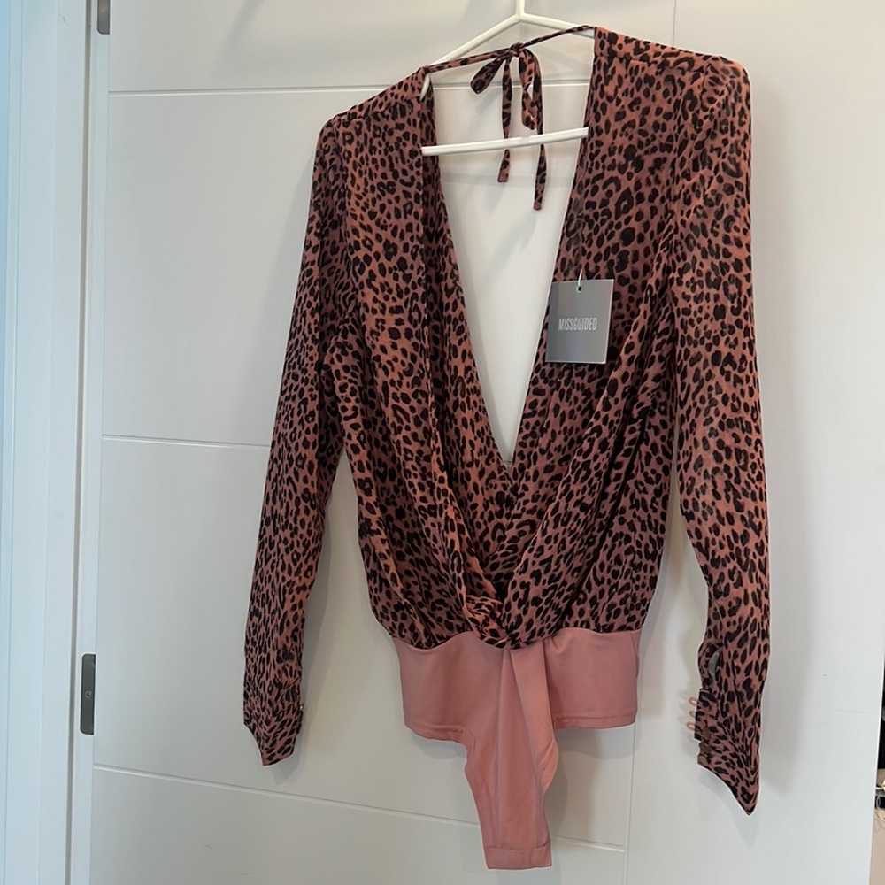 Low cut long sleeve bodysuit